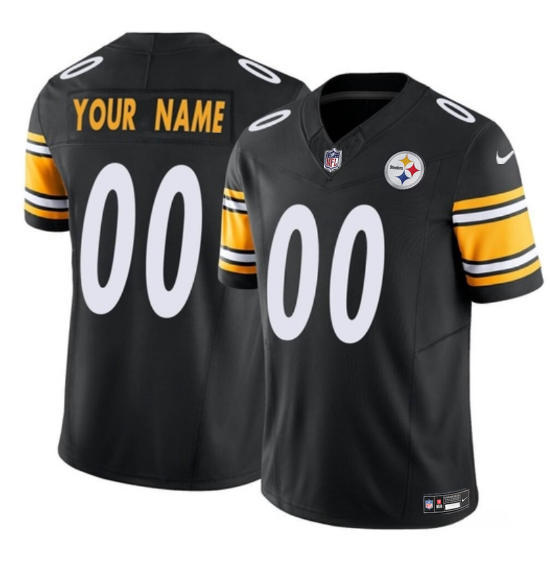 Men's Pittsburgh Steelers Active Player Custom Black 2023 F.U.S.E Alternate Vapor Untouchable Limited Football Jersey Men's Pittsburgh Steelers Active Player Custom Black 2023 F.U.S.E Alternate Vapor Untouchable Limited Football Jersey