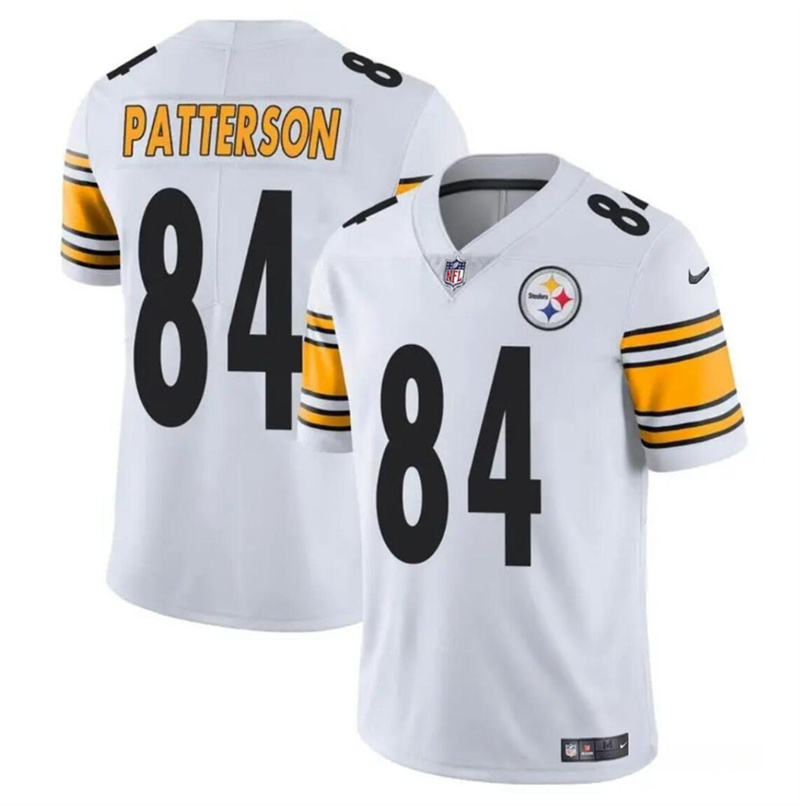 Men's Pittsburgh Steelers #84 Cordarrelle Patterson White Vapor Untouchable Limited Stitched Jersey Men's Pittsburgh Steelers #84 Cordarrelle Patterson White Vapor Untouchable Limited Stitched Jersey