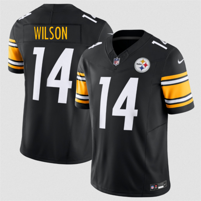 Men's Pittsburgh Steelers #14 Roman Wilson Black 2026 F.U.S.E. Vapor Limited Stitched Football Jersey