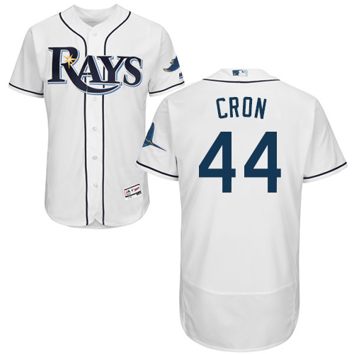 Rays #44 CJ Cron White Flexbase Authentic Collection Stitched MLB Jersey Rays #44 CJ Cron White Flexbase Authentic Collection Stitched MLB Jersey