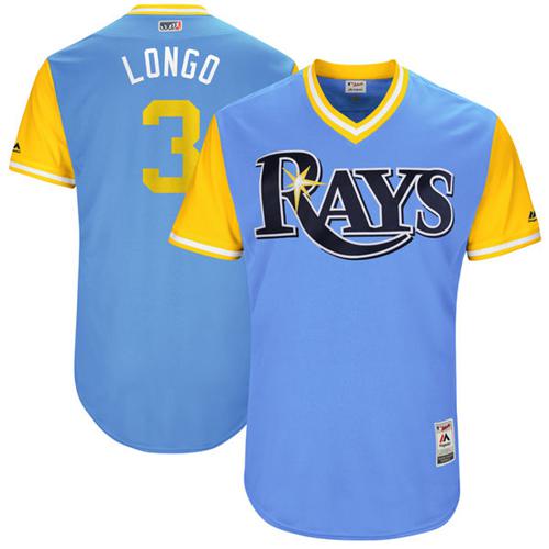 Rays #3 Evan Longoria Light Blue "Longo" Players Weekend Authentic Stitched MLB Jersey Rays #3 Evan Longoria Light Blue "Longo" Players Weekend Authentic Stitched MLB Jersey