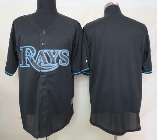 Rays Blank Black Fashion Stitched MLB Jersey Rays Blank Black Fashion Stitched MLB Jersey
