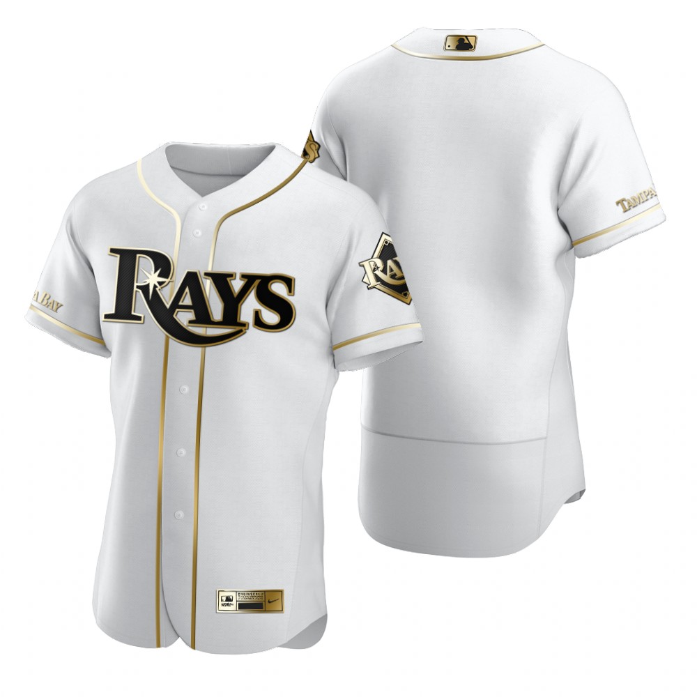 Tampa Bay Rays Blank White Nike Men's Authentic Golden Edition MLB Jersey Tampa Bay Rays Blank White Nike Men's Authentic Golden Edition MLB Jersey
