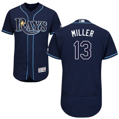 Rays #13 Brad Miller Dark Blue Flexbase Authentic Collection Stitched MLB Jersey Rays #13 Brad Miller Dark Blue Flexbase Authentic Collection Stitched MLB Jersey