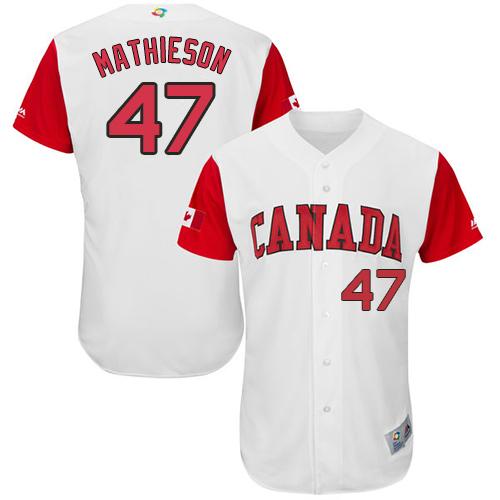 Team Canada #47 Scott Mathieson White 2017 World MLB Classic Authentic Stitched MLB Jersey Team Canada #47 Scott Mathieson White 2017 World MLB Classic Authentic Stitched MLB Jersey