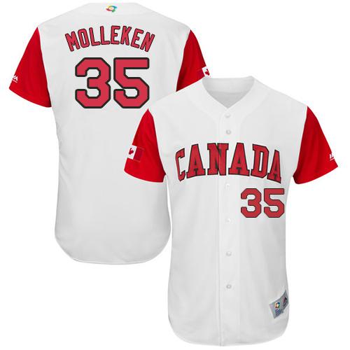 Team Canada #35 Dustin Molleken White 2017 World MLB Classic Authentic Stitched MLB Jersey Team Canada #35 Dustin Molleken White 2017 World MLB Classic Authentic Stitched MLB Jersey