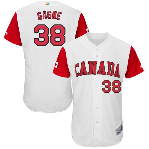 Team Canada #38 Eric Gagne White 2017 World MLB Classic Authentic Stitched MLB Jersey Team Canada #38 Eric Gagne White 2017 World MLB Classic Authentic Stitched MLB Jersey