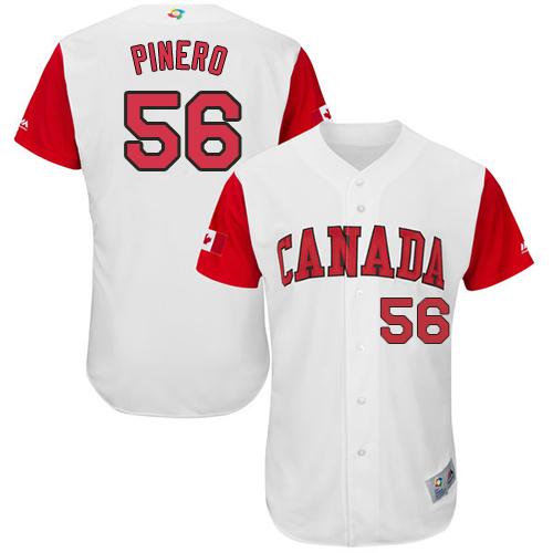 Team Canada #56 Daniel Pinero White 2017 World MLB Classic Authentic Stitched MLB Jersey Team Canada #56 Daniel Pinero White 2017 World MLB Classic Authentic Stitched MLB Jersey