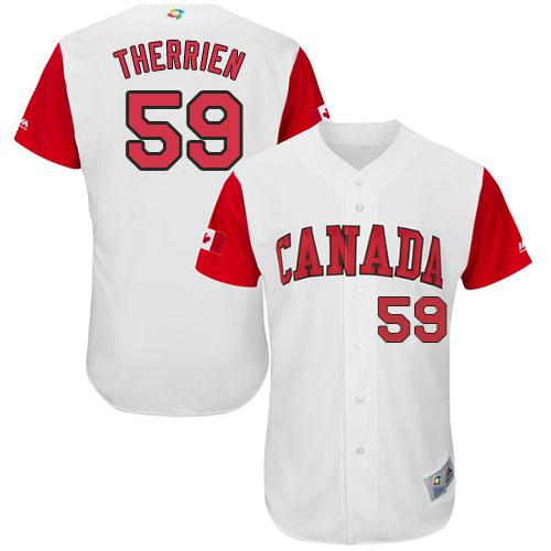 Team Canada #59 Jessen Therrien White 2017 World MLB Classic Authentic Stitched MLB Jersey Team Canada #59 Jessen Therrien White 2017 World MLB Classic Authentic Stitched MLB Jersey