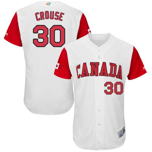 Team Canada #30 Michael Crouse White 2017 World MLB Classic Authentic Stitched MLB Jersey Team Canada #30 Michael Crouse White 2017 World MLB Classic Authentic Stitched MLB Jersey