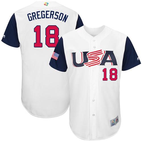 Team USA #18 Luke Gregerson White 2017 World MLB Classic Authentic Stitched MLB Jersey Team USA #18 Luke Gregerson White 2017 World MLB Classic Authentic Stitched MLB Jersey