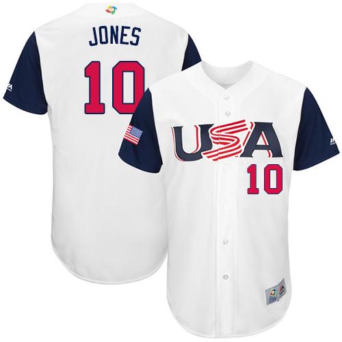 Team USA #10 Adam Jones White 2017 World MLB Classic Authentic Stitched MLB Jersey Team USA #10 Adam Jones White 2017 World MLB Classic Authentic Stitched MLB Jersey