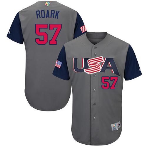 Team USA #57 Tanner Roark Gray 2017 World MLB Classic Authentic Stitched MLB Jersey Team USA #57 Tanner Roark Gray 2017 World MLB Classic Authentic Stitched MLB Jersey