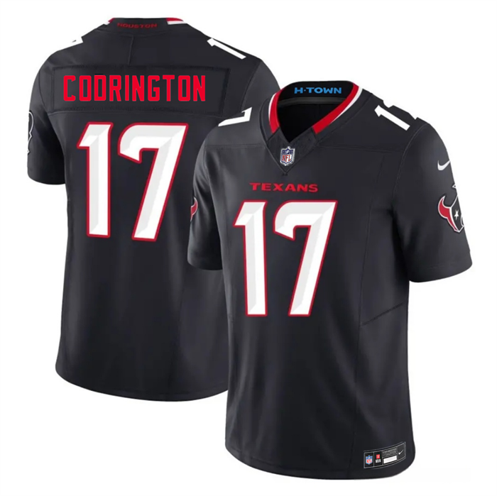 Men's Houston Texans #17 Brandon Codrington Navy 2nd Alternate 2026 F.U.S.E. Vapor Limited Stitched Football Jersey
