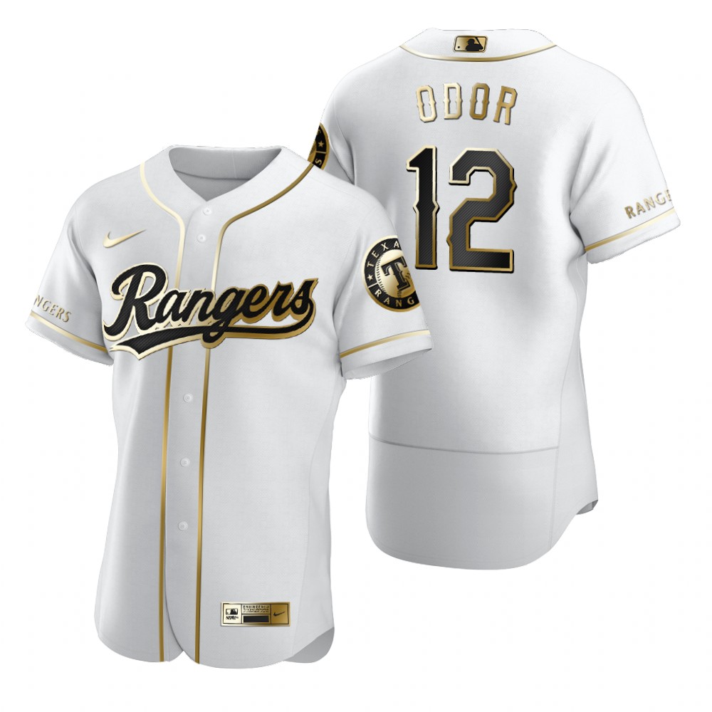Texas Rangers #12 Rougned Odor White Nike Men's Authentic Golden Edition MLB Jersey Texas Rangers #12 Rougned Odor White Nike Men's Authentic Golden Edition MLB Jersey