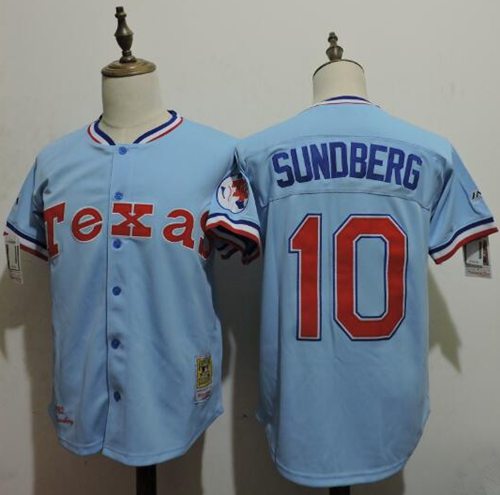 Mitchell And Ness Rangers #10 Jim Sundberg Light Blue Throwback Stitched MLB Jersey Mitchell And Ness Rangers #10 Jim Sundberg Light Blue Throwback Stitched MLB Jersey