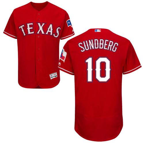 Rangers #10 Jim Sundberg Red Flexbase Authentic Collection Stitched MLB Jersey Rangers #10 Jim Sundberg Red Flexbase Authentic Collection Stitched MLB Jersey