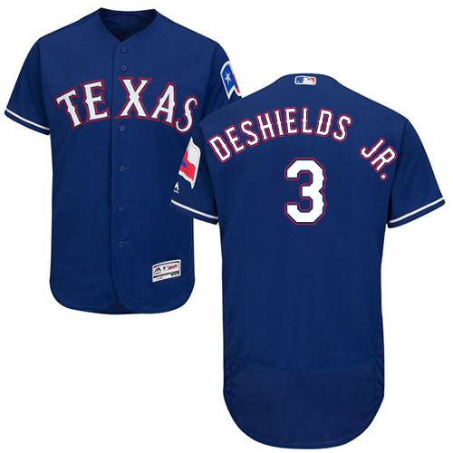 Rangers #3 Delino DeShields Jr. Blue Flexbase Authentic Collection Stitched MLB Jersey Rangers #3 Delino DeShields Jr. Blue Flexbase Authentic Collection Stitched MLB Jersey