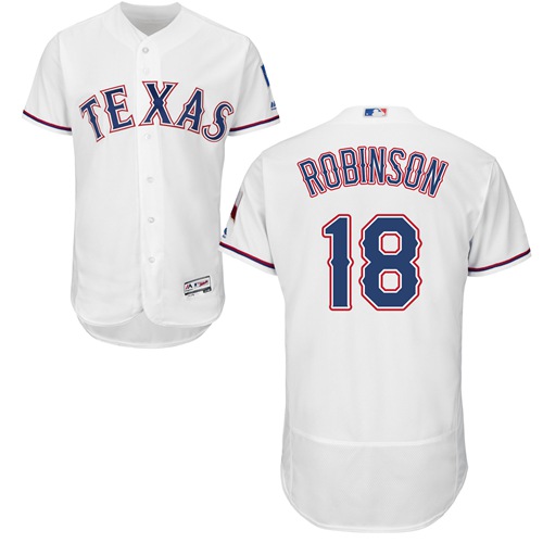 Rangers #18 Drew Robinson White Flexbase Authentic Collection Stitched MLB Jersey Rangers #18 Drew Robinson White Flexbase Authentic Collection Stitched MLB Jersey