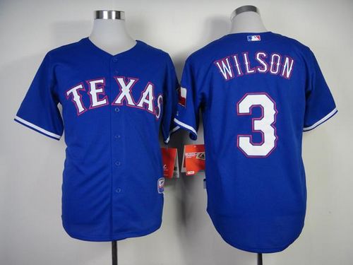 Rangers #3 Russell Wilson Blue Cool Base Stitched MLB Jersey Rangers #3 Russell Wilson Blue Cool Base Stitched MLB Jersey