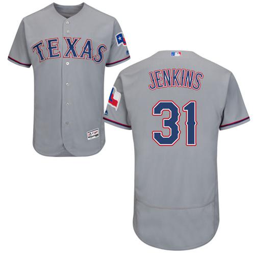 Rangers #31 Ferguson Jenkins Grey Flexbase Authentic Collection Stitched MLB Jersey Rangers #31 Ferguson Jenkins Grey Flexbase Authentic Collection Stitched MLB Jersey