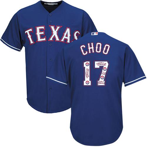 Rangers #17 Shin-Soo Choo Blue Team Logo Fashion Stitched MLB Jersey Rangers #17 Shin-Soo Choo Blue Team Logo Fashion Stitched MLB Jersey