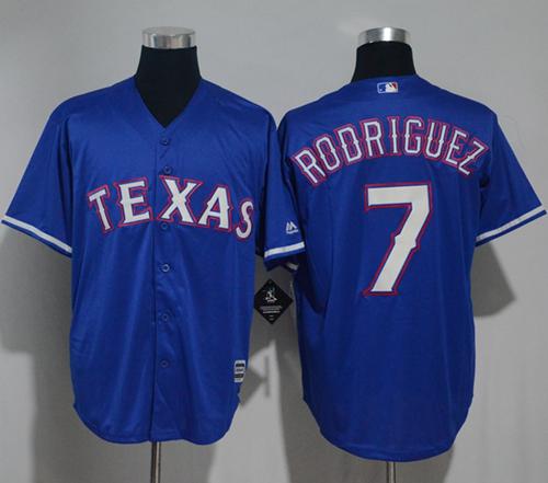 Rangers #7 Ivan Rodriguez Blue New Cool Base Stitched MLB Jersey Rangers #7 Ivan Rodriguez Blue New Cool Base Stitched MLB Jersey