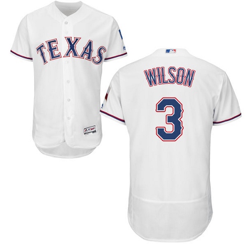 Rangers #3 Russell Wilson White Flexbase Authentic Collection Stitched MLB Jersey Rangers #3 Russell Wilson White Flexbase Authentic Collection Stitched MLB Jersey