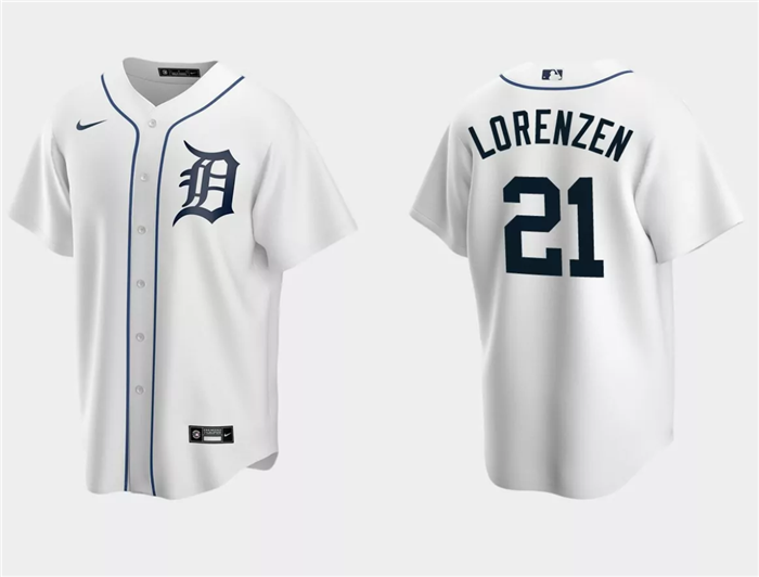 Men's Detroit Tigers #21 Michael Lorenzen White Cool Base Stitched Jersey Men's Detroit Tigers #21 Michael Lorenzen White Cool Base Stitched Jersey
