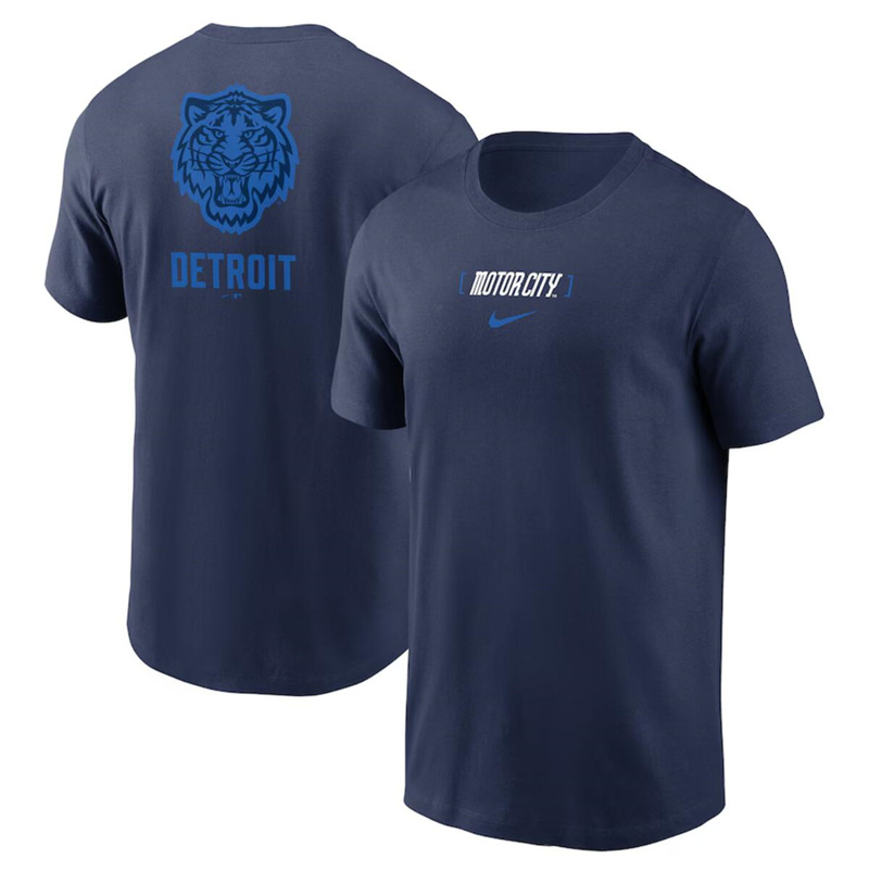 Men's Detroit Tigers Navy 2024 City Connect Large Logo T-Shirt Men's Detroit Tigers Navy 2024 City Connect Large Logo T-Shirt