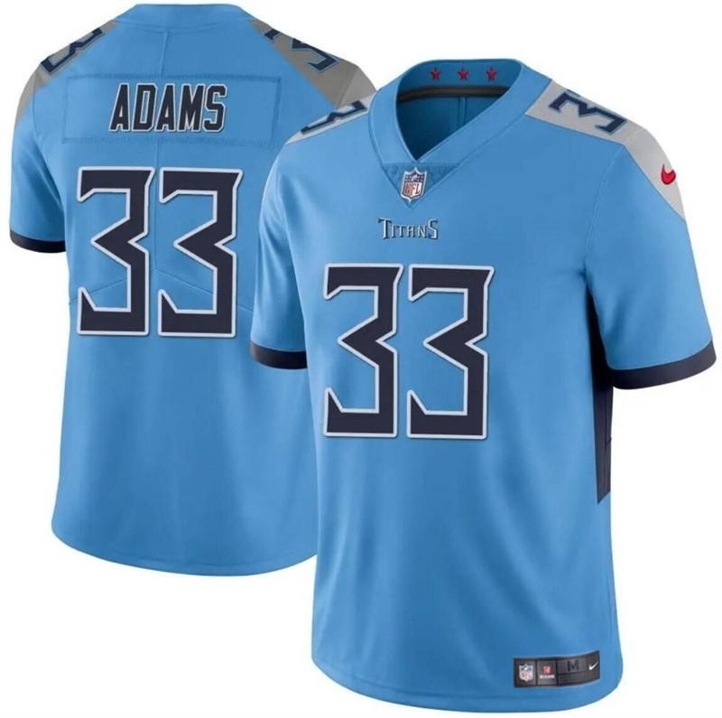 Men's Tennessee Titans #33 Jamal Adams Blue Vapor Limited Stitched Football Jersey Men's Tennessee Titans #33 Jamal Adams Blue Vapor Limited Stitched Football Jersey