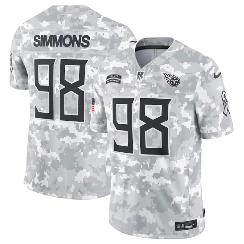 Men's Tennessee Titans #98 Jeffery Simmons 2024 F.U.S.E Arctic Camo Salute to Service Limited Stitched Football Jersey