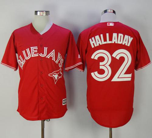 Blue Jays #32 Roy Halladay Red New Cool Base Canada Day Stitched MLB Jersey Blue Jays #32 Roy Halladay Red New Cool Base Canada Day Stitched MLB Jersey