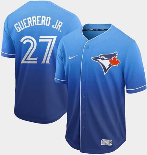 Nike Blue Jays #27 Vladimir Guerrero Jr. Royal Fade Authentic Stitched MLB Jersey Nike Blue Jays #27 Vladimir Guerrero Jr. Royal Fade Authentic Stitched MLB Jersey