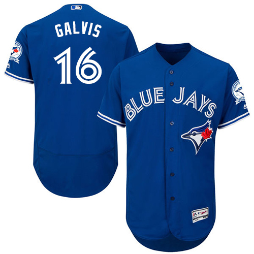 Blue Jays #16 Freddy Galvis Blue Flexbase Authentic Collection Stitched MLB Jersey Blue Jays #16 Freddy Galvis Blue Flexbase Authentic Collection Stitched MLB Jersey