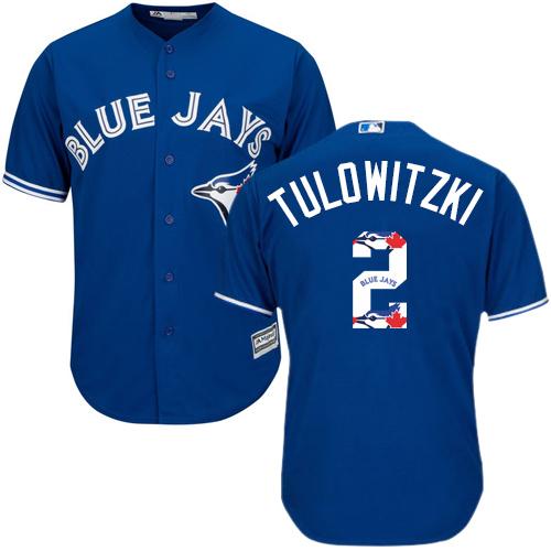 Blue Jays #2 Troy Tulowitzki Blue Team Logo Fashion Stitched MLB Jersey Blue Jays #2 Troy Tulowitzki Blue Team Logo Fashion Stitched MLB Jersey