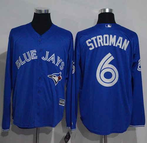 Blue Jays #6 Marcus Stroman Blue New Cool Base Long Sleeve Stitched MLB Jersey Blue Jays #6 Marcus Stroman Blue New Cool Base Long Sleeve Stitched MLB Jersey