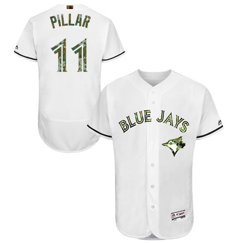 Blue Jays #11 Kevin Pillar White Flexbase Authentic Collection Memorial Day Stitched MLB Jersey Blue Jays #11 Kevin Pillar White Flexbase Authentic Collection Memorial Day Stitched MLB Jersey