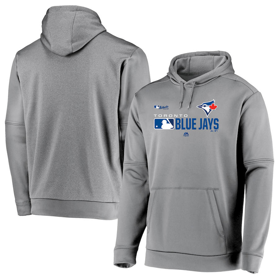 Toronto Blue Jays Majestic Authentic Collection Team Distinction Pullover Hoodie Platinum Toronto Blue Jays Majestic Authentic Collection Team Distinction Pullover Hoodie Platinum