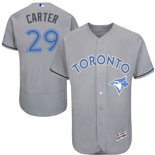 Blue Jays #29 Joe Carter Grey Flexbase Authentic Collection Father's Day Stitched MLB Jersey Blue Jays #29 Joe Carter Grey Flexbase Authentic Collection Father's Day Stitched MLB Jersey