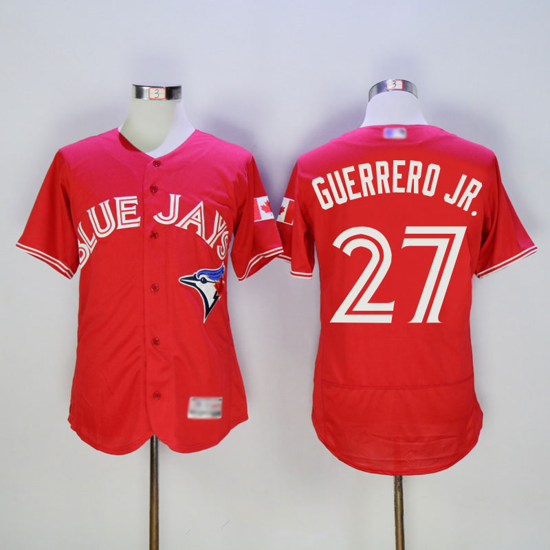 Blue Jays #27 Vladimir Guerrero Jr. Red New Cool Base Canada Day Stitched MLB Jersey Blue Jays #27 Vladimir Guerrero Jr. Red New Cool Base Canada Day Stitched MLB Jersey
