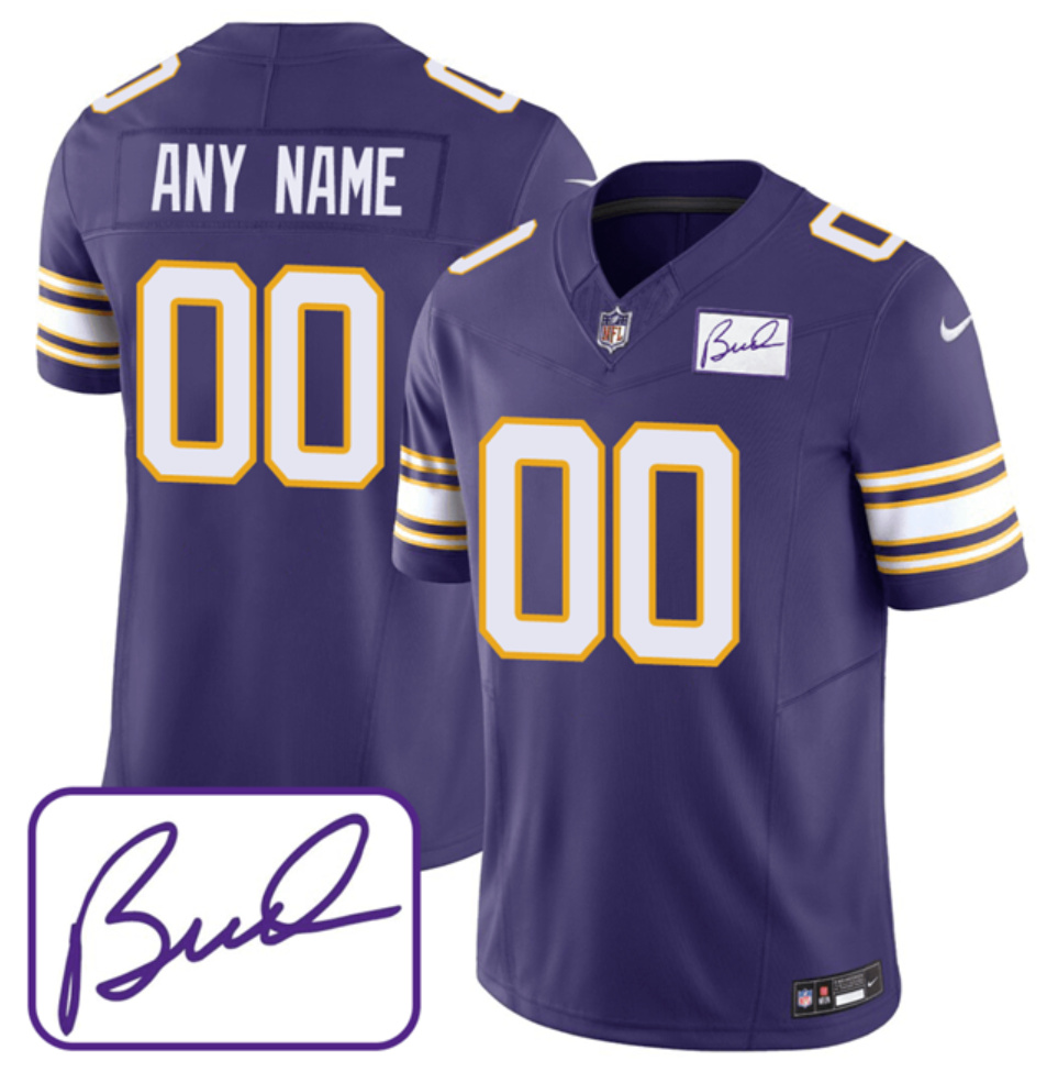 Women's Minnesota Vikings Active Player Custom Purple 2023 F.U.S.E. F.U.S.E. Bud Grant patch Limited Stitched Football Jersey Women's Minnesota Vikings Active Player Custom Purple 2023 F.U.S.E. F.U.S.E. Bud Grant patch Limited Stitched Football Jersey
