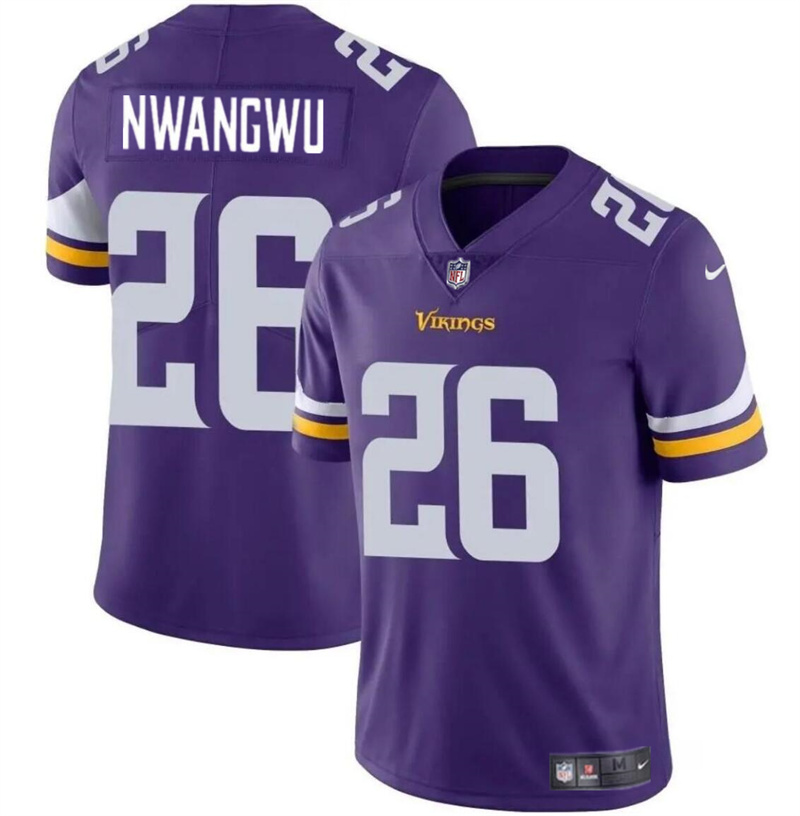 Men's Minnesota Vikings #26 Kene Nwangwu Purple Vapor Untouchable Limited Stitched Jersey Men's Minnesota Vikings #26 Kene Nwangwu Purple Vapor Untouchable Limited Stitched Jersey