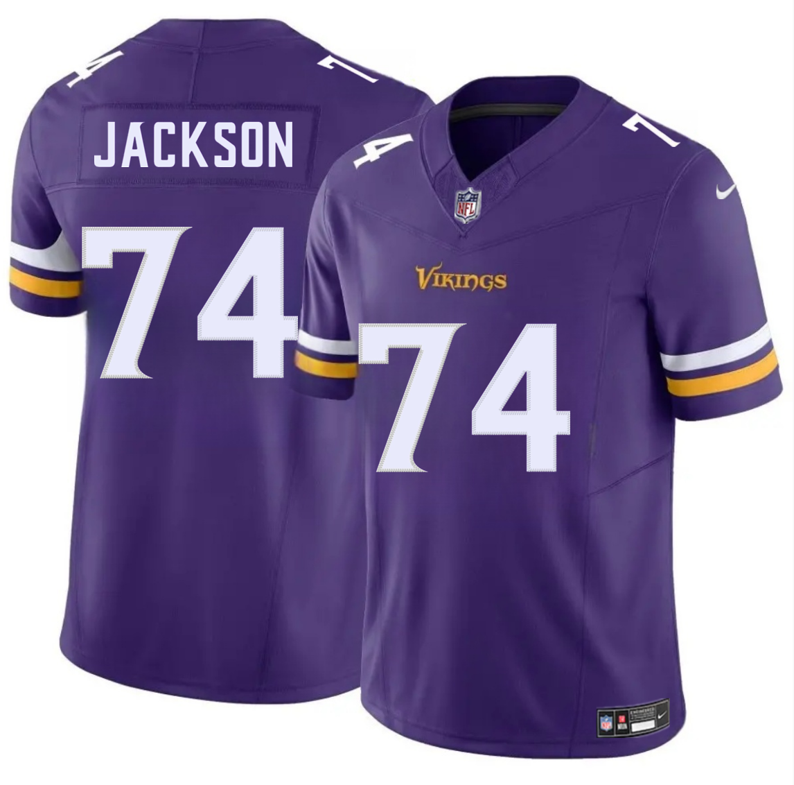 Men's Minnesota Vikings #74 Donovan Jackson Purple 2025 Draft F.U.S.E. Vapor Untouchable Limited Stitched Jersey Men's Minnesota Vikings #74 Donovan Jackson Purple 2025 Draft F.U.S.E. Vapor Untouchable Limited Stitched Jersey