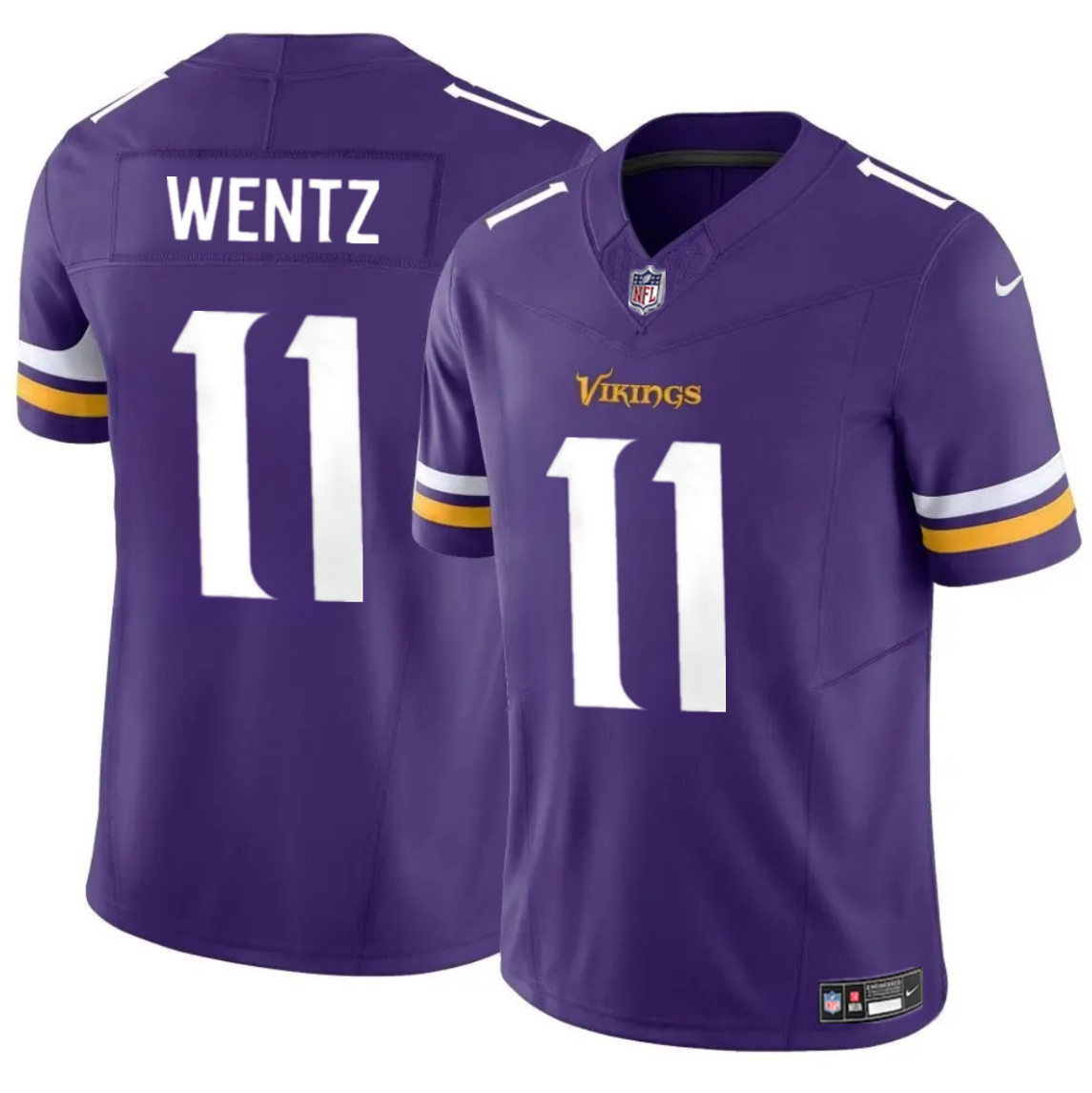 Men's Minnesota Vikings #11 Carson Wentz Purple 2024 F.U.S.E. Vapor Untouchable Limited Stitched Jersey Men's Minnesota Vikings #11 Carson Wentz Purple 2024 F.U.S.E. Vapor Untouchable Limited Stitched Jersey