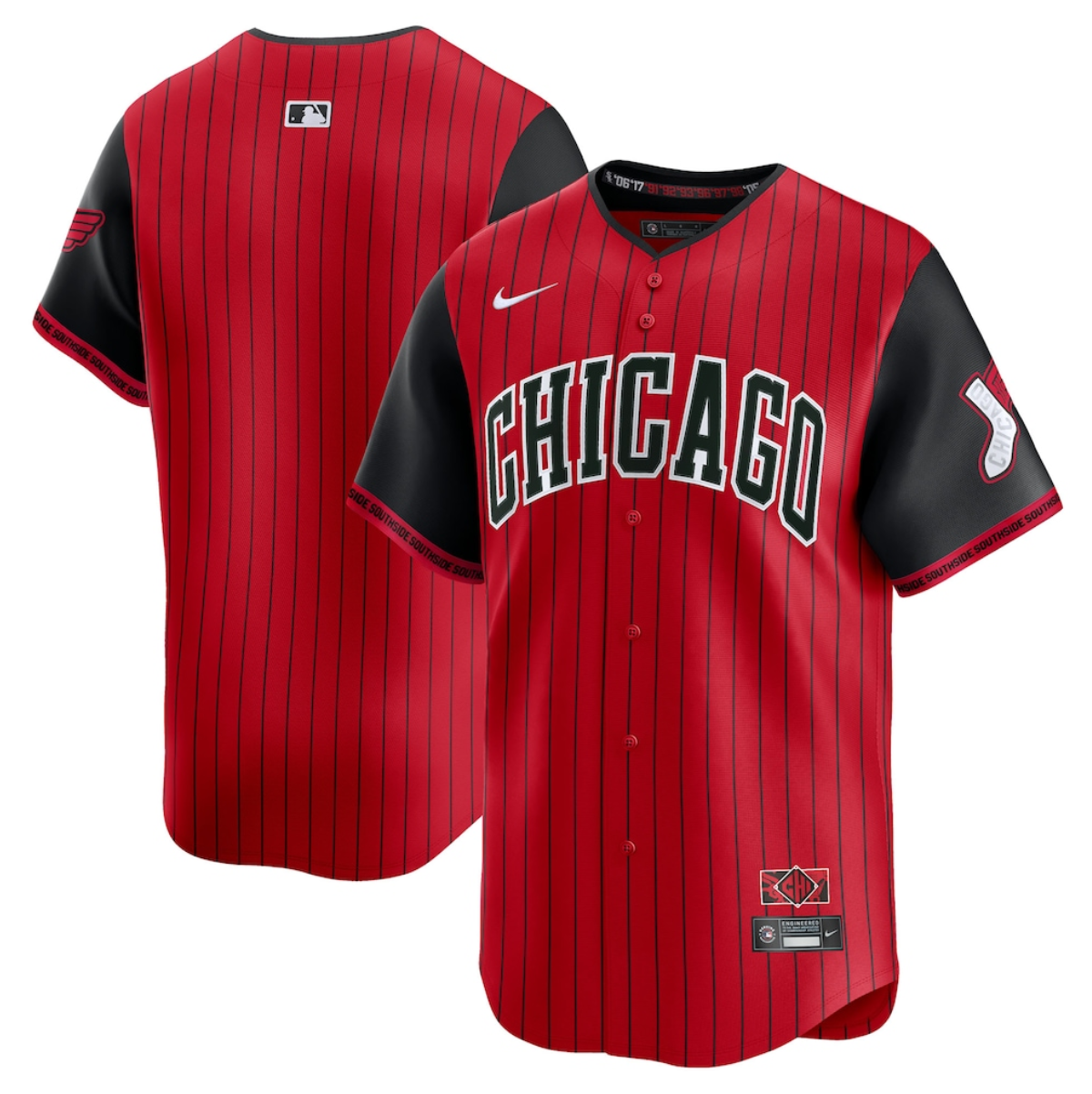 Men's Chicago White Sox Blank Red/Black 2025 City Connect Limited Stitched Baseball Jersey Men's Chicago White Sox Blank Red/Black 2025 City Connect Limited Stitched Baseball Jersey