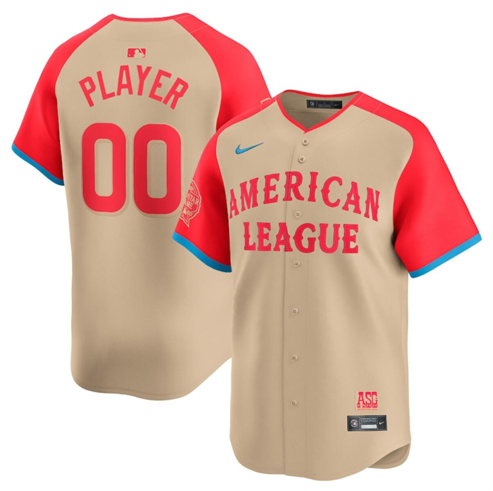 Men's American League Active Player Custom Cream 2024 All-Star Limited Stitched Baseball Jersey Men's American League Active Player Custom Cream 2024 All-Star Limited Stitched Baseball Jersey