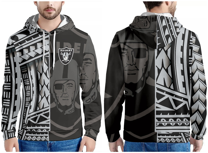 Men's Las Vegas Raiders Black/White Pullover Hoodie Men's Las Vegas Raiders Black/White Pullover Hoodie