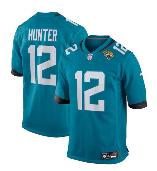 Men's Jacksonville Jaguars Custom Teal Stitched Football Game Jersey