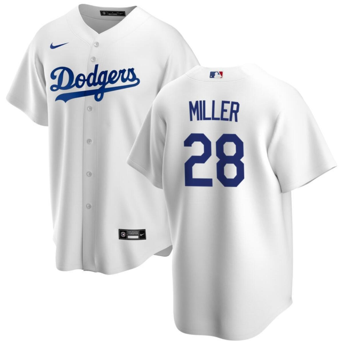 Men's Men's Los Angeles Dodgers #28 Bobby Miller White Cool Base Stitched Baseball Jersey Men's Men's Los Angeles Dodgers #28 Bobby Miller White Cool Base Stitched Baseball Jersey